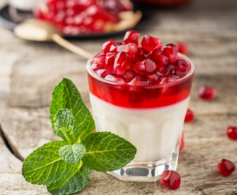 Pannacotta med granatäpple PS