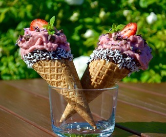glass på banan, nice cream PS