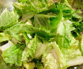 Krispiga, beska gröna blad besk grönsallad