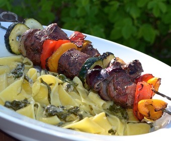 Grillat med spenatpasta PS