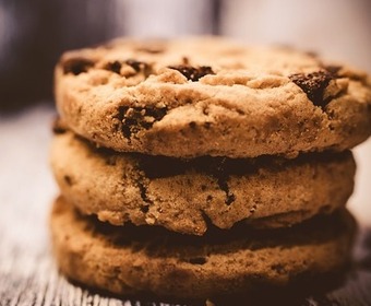Obs, denna bild innehåller cookies! chocolate chip cookies PS